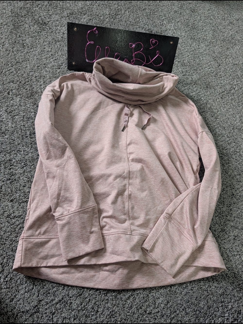 Euc Apana Dusty Rose Cowl-Neck Pullover S